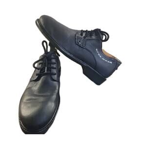 John Fluevog Mens Grant Casual Leather Derby Shoes Size 7 Black